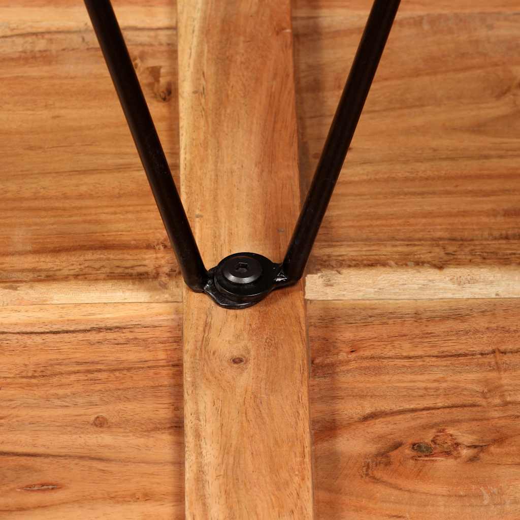 Barska garnitura od 3 komada punog bagremovog drveta i prave kože - number 9.