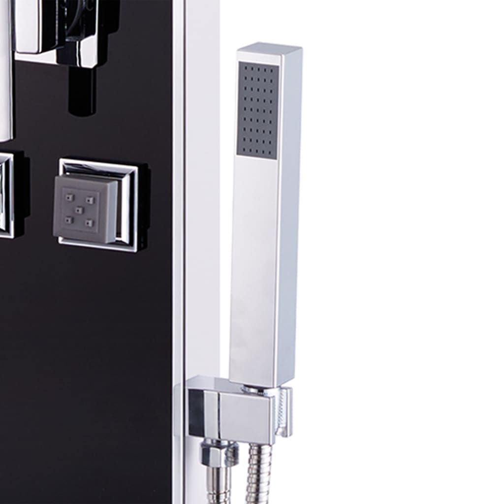 Bruserpanel glas 18 x 42,1 x 120 cm sort - number 7.