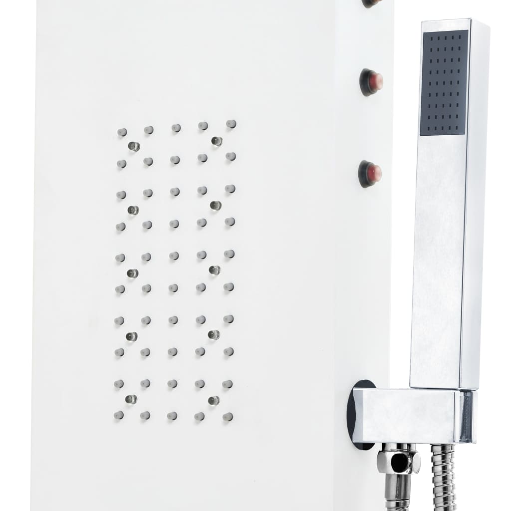 Duschpanel 20x44x130 cm aluminium, vit - number 8.