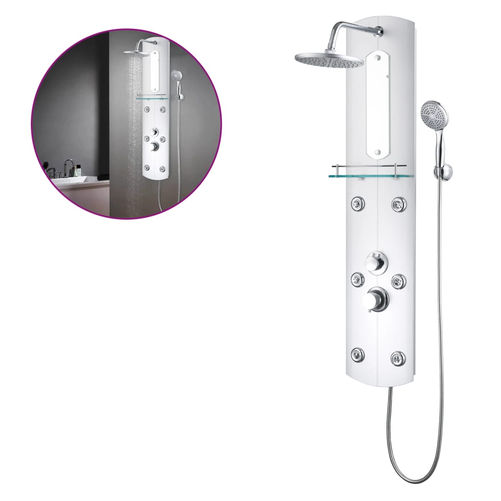 Duschpanel 25x43x120 cm silverfärgad - number 2.