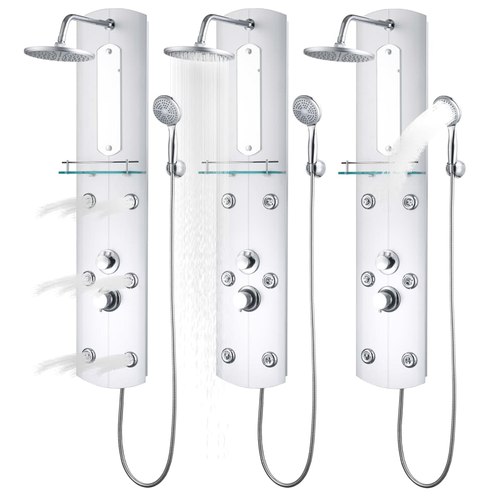 Duschpanel 25x43x120 cm silverfärgad - number 9.