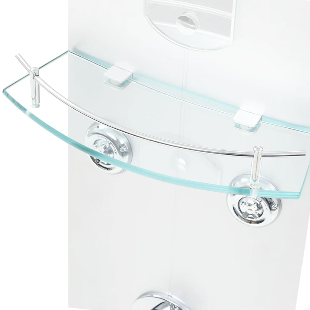 Duschpanel 25x43x120 cm silverfärgad - number 8.