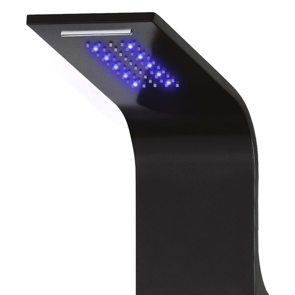 Brusepanel 20x44x130 cm aluminium sort - number 3.