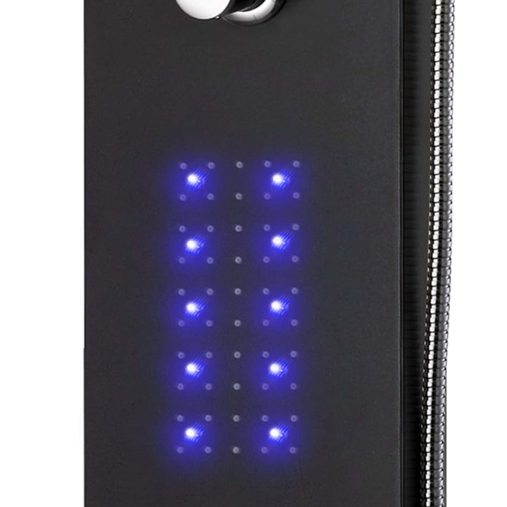 Brusepanel 20x44x130 cm aluminium sort - number 4.