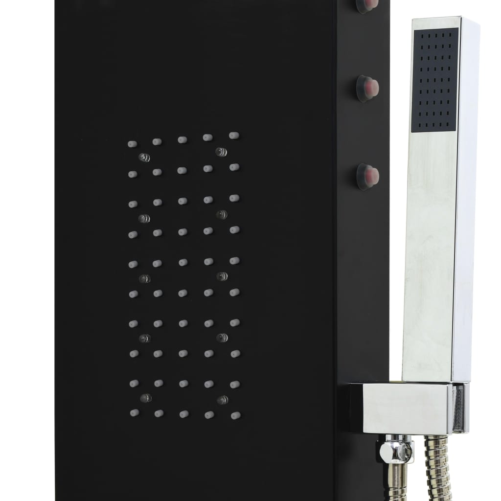 Brusepanel 20x44x130 cm aluminium sort - number 8.