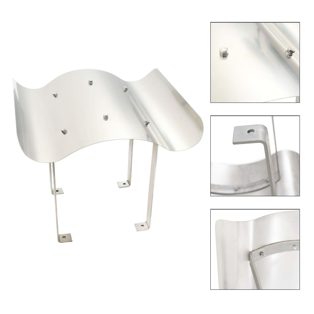 Chimney hood in stainless steel silver - 60 x 60 x 38 cm - number 1.