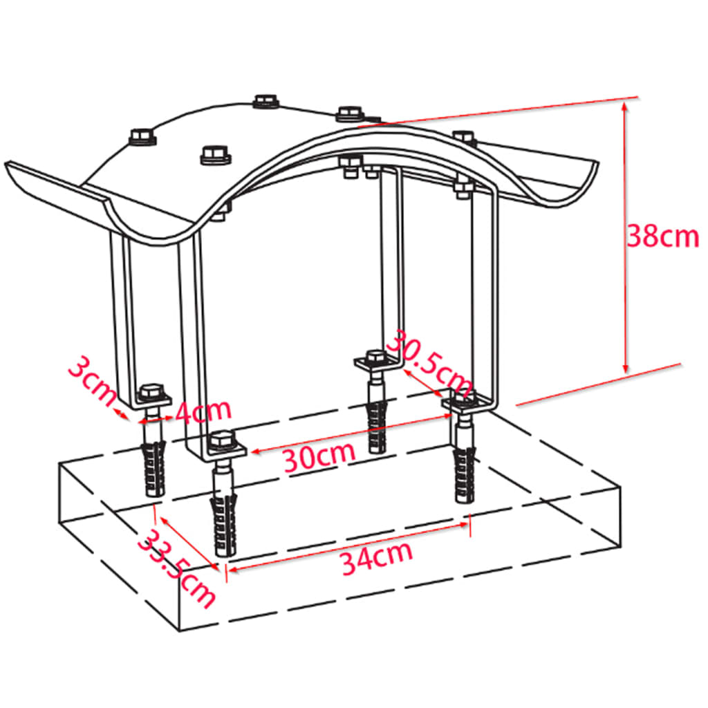 Hotte cheminée en acier inoxydable argent - 60 x 60 x 38 cm - number 8.