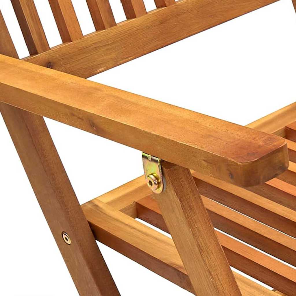 Sammenleggbart utendørs spisebordsett 5 deler massivt akasietre - number 5.