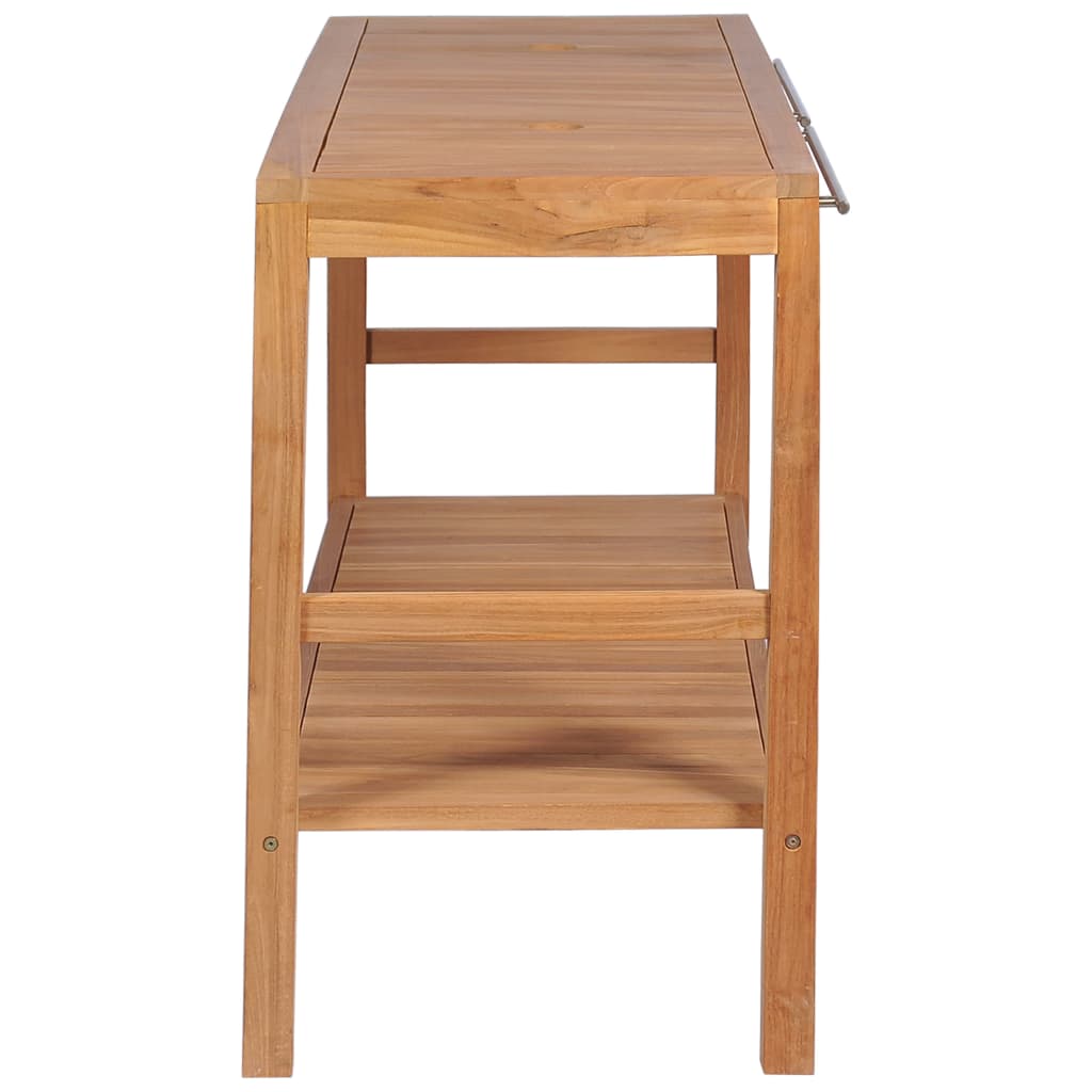 Badeværelsesskab 132x45x75 cm massivt teak - number 4.