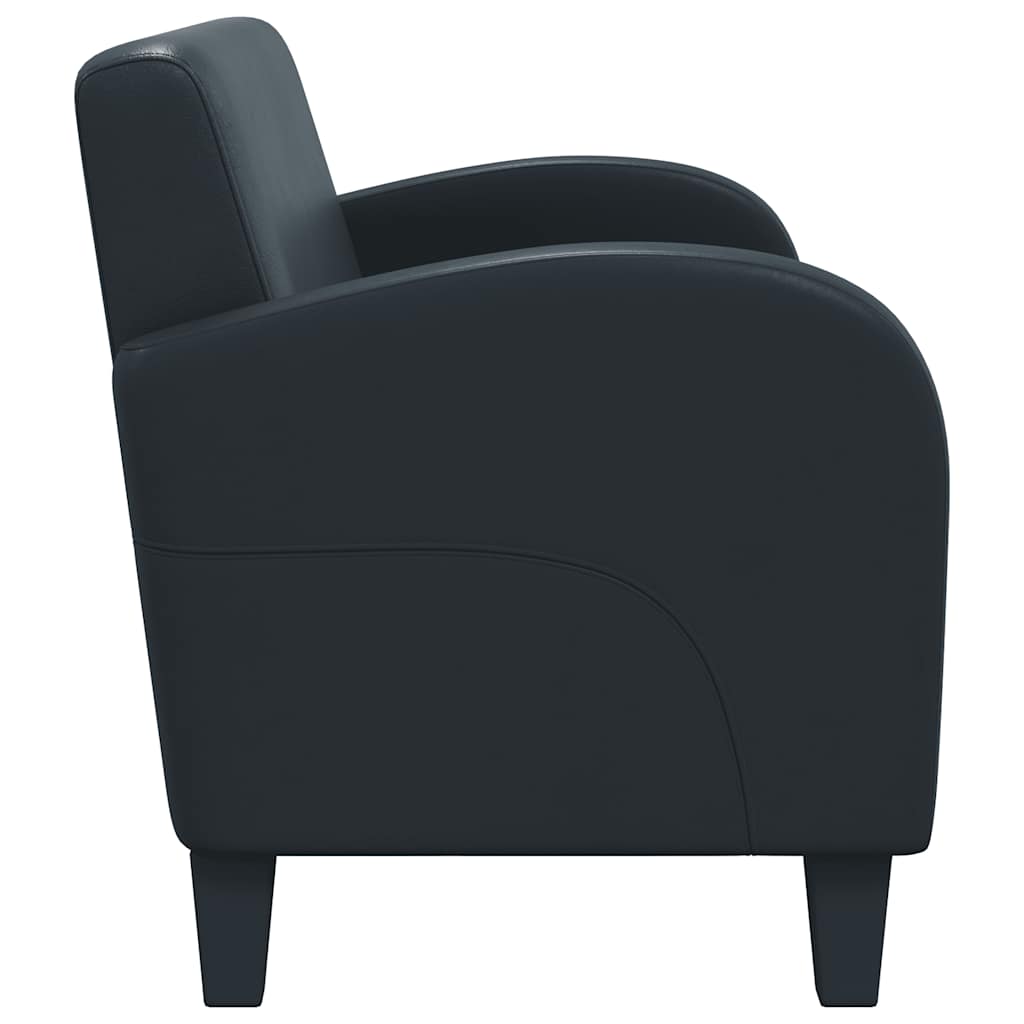 Sofasæt 2 dele kunstlæder sort - number 7.