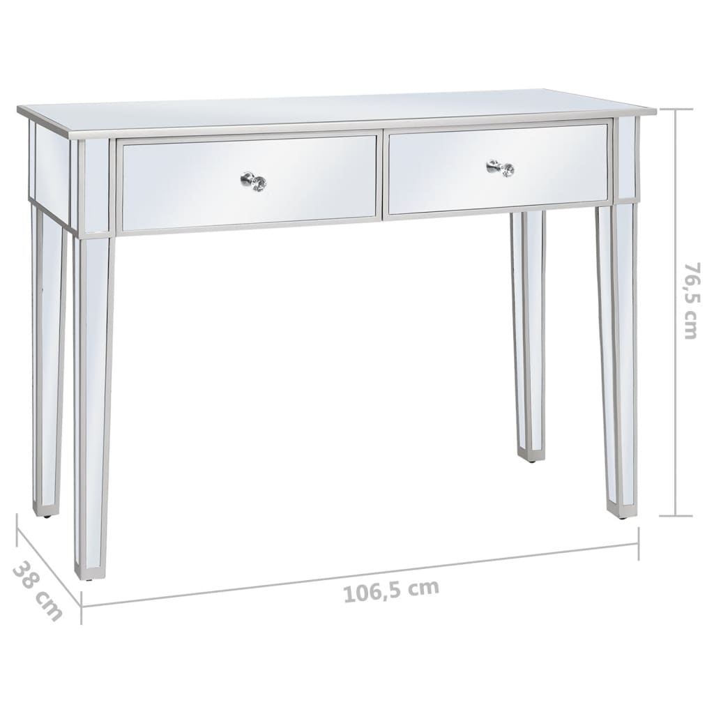 Konsolbord med spejl mdf og glas 106,5 x 38 x 76,5 cm - number 8.