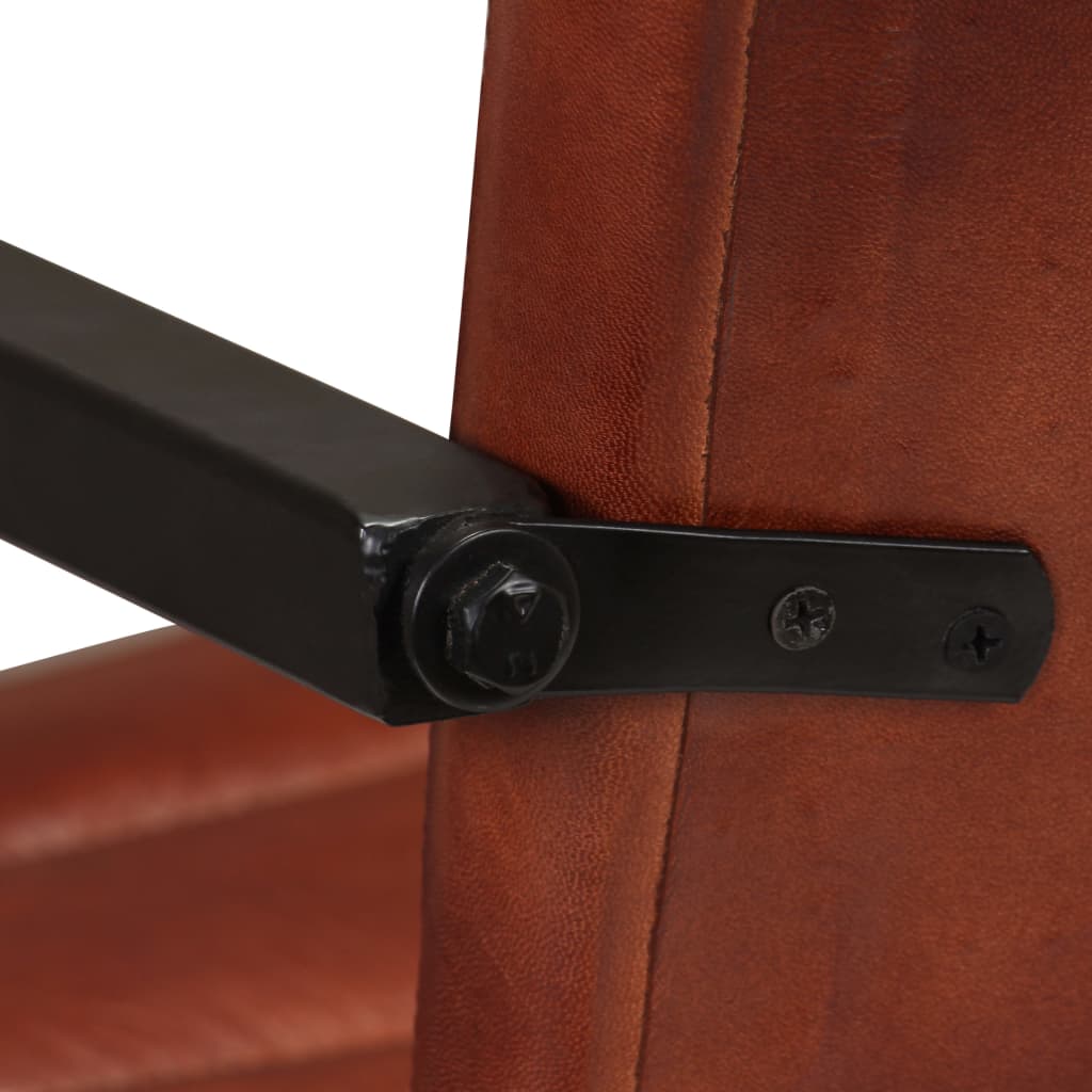 Krzesła do jadalni 6 szt. skóra naturalna brąz - number 9.