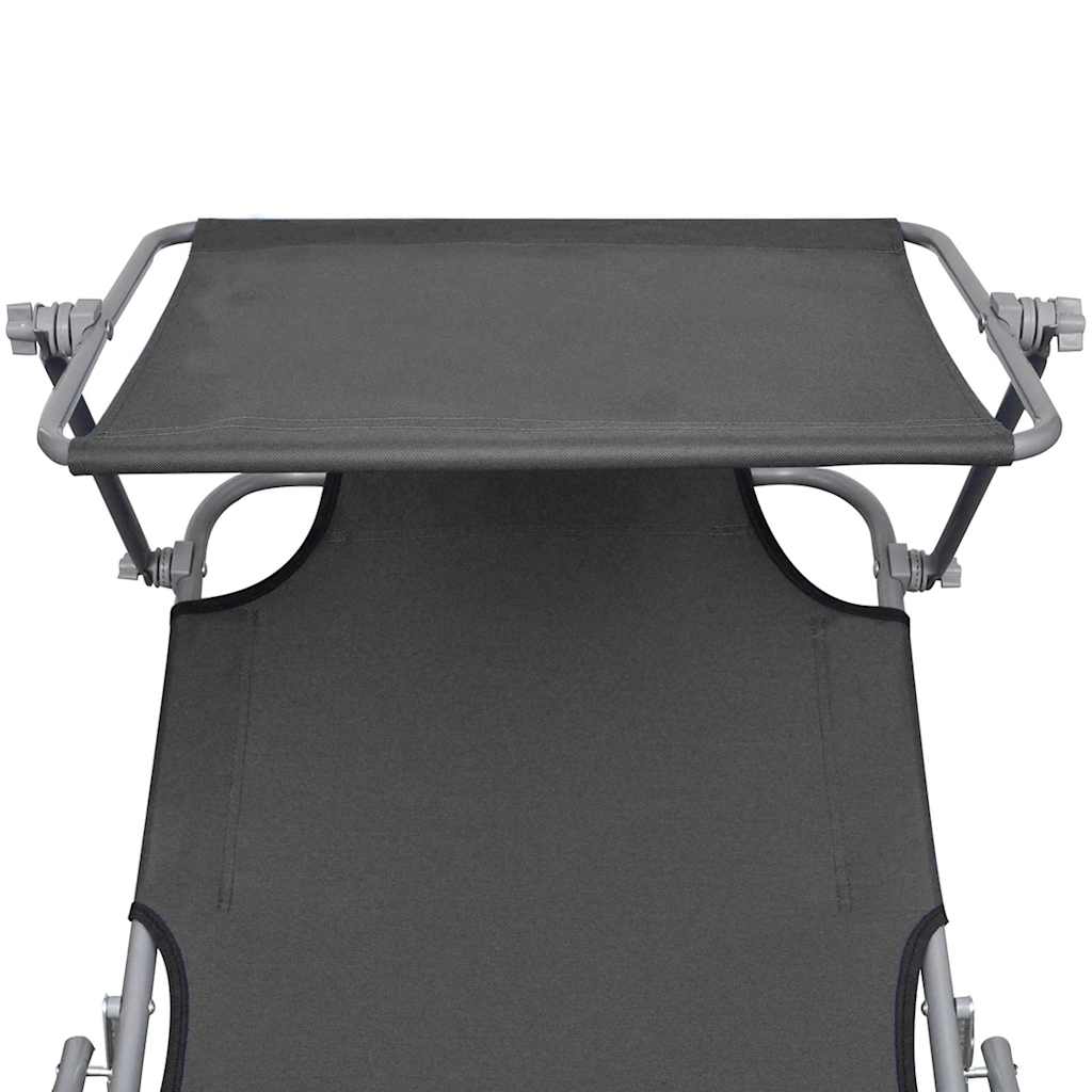 Sklopiva ležaljka s čeličnim krovom - siva, 1 - number 4.