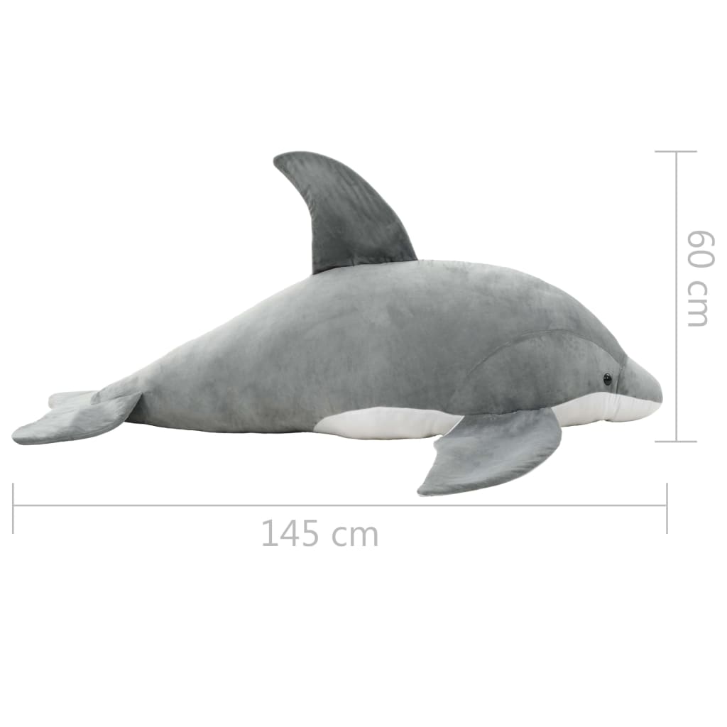 Toy animal dolphin plux de tissu gris - number 5.