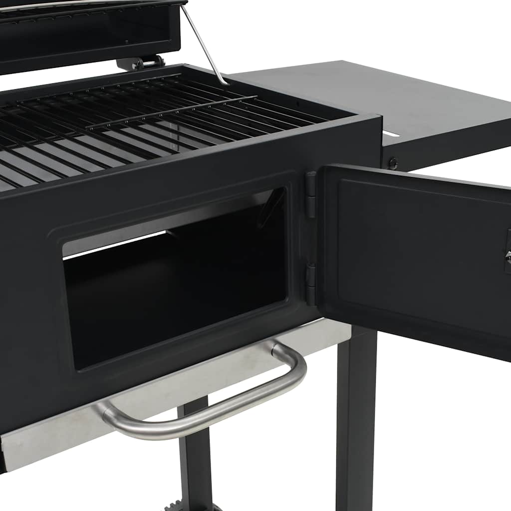 Coal-fired grill with bottom shelf black - number 8.