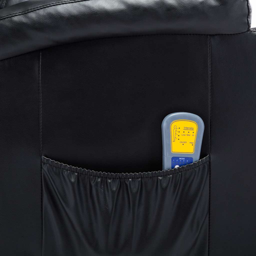 Stolica za ljuljanje umjetna koža crna - number 11.