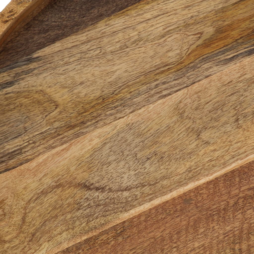 Sofabord massivt mangotræ og stål 50 x 40 cm - number 7.