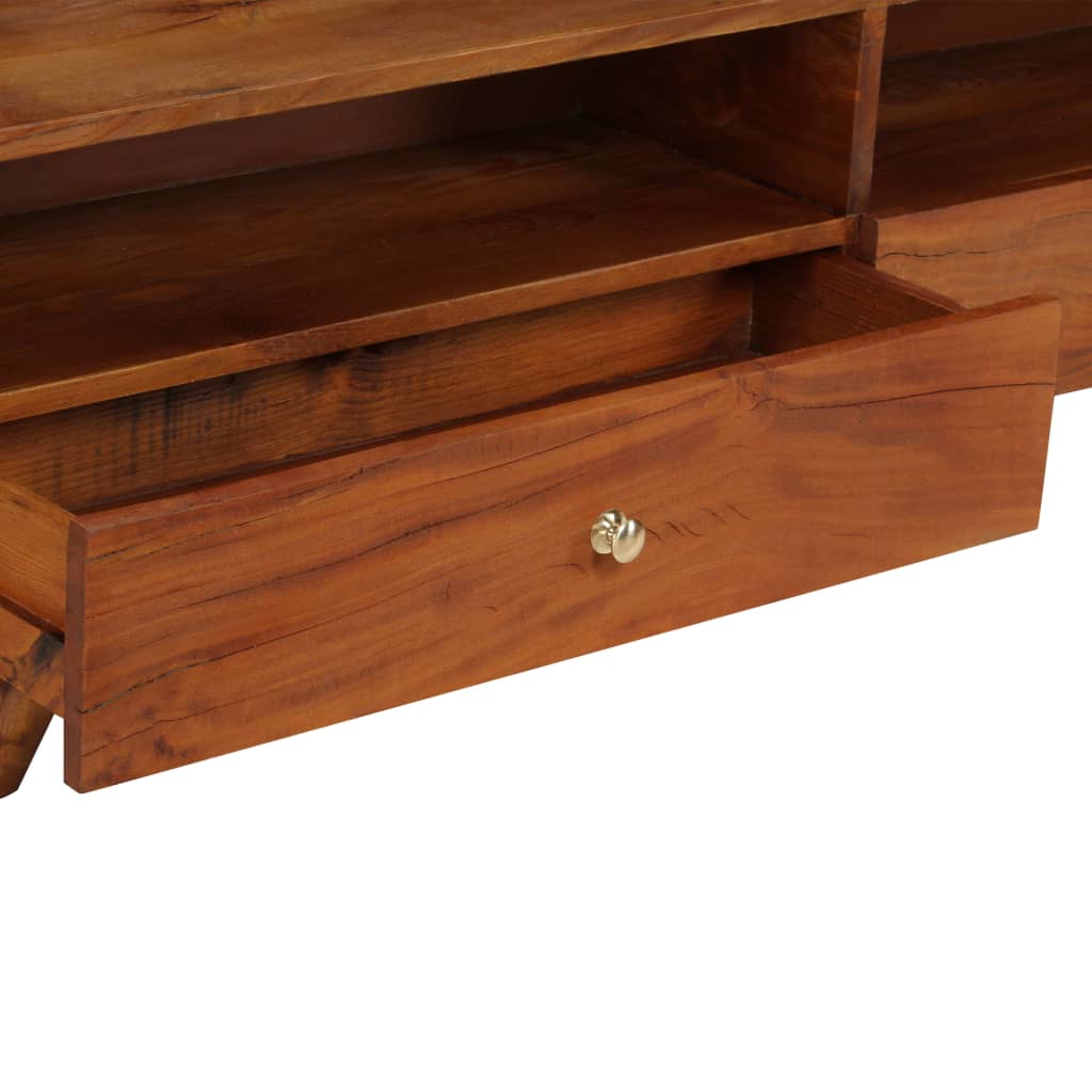 Tv cabinet 140x30x40 cm solid recycled wood - number 3.