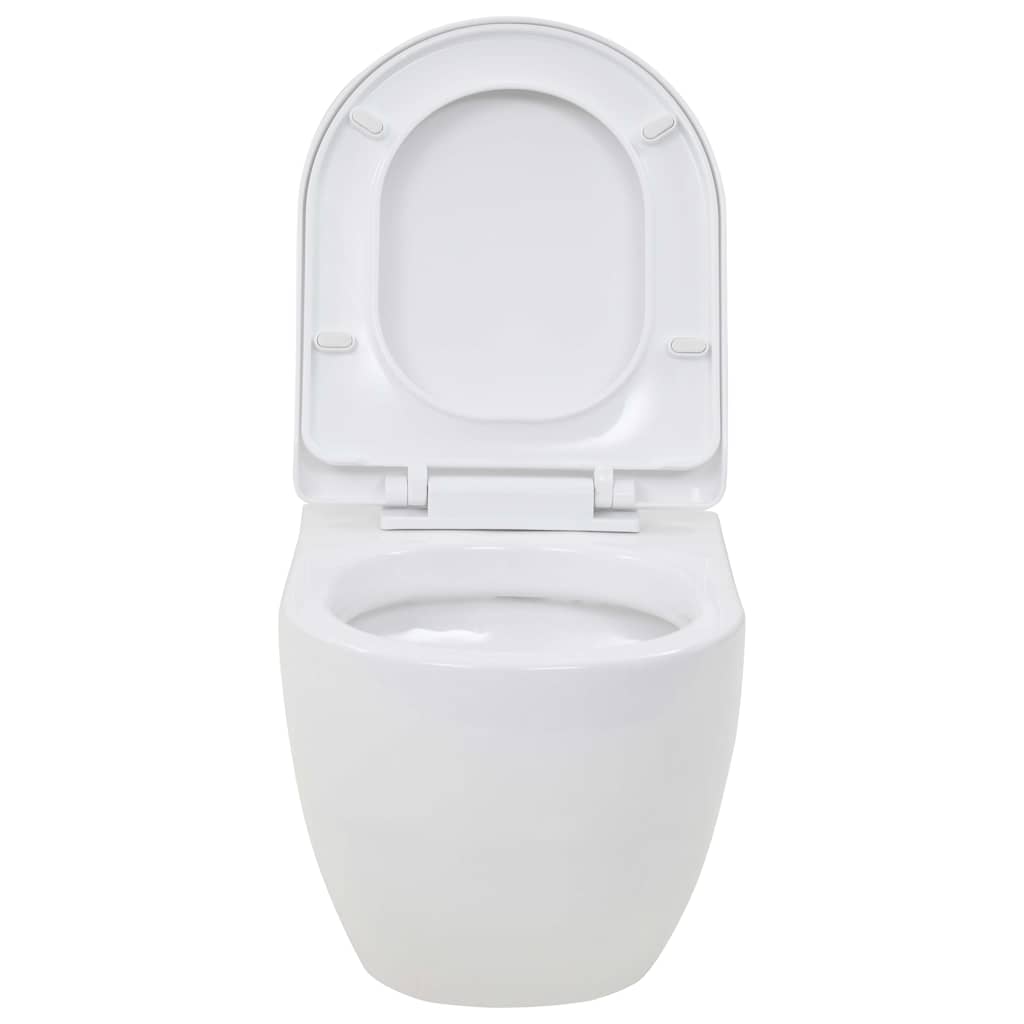 Wc suspendu en céramique blanc - number 4.