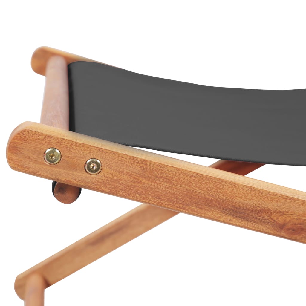 Foldbar strandstol stof og træstel - grå, 1, ooo 1, x - number 8.