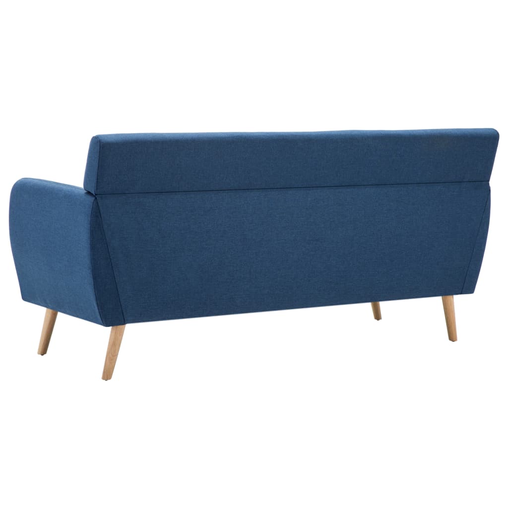 Sofa 3-osobowa 172x70x82 cm pokrowiec materiałowy - niebieski - number 5.