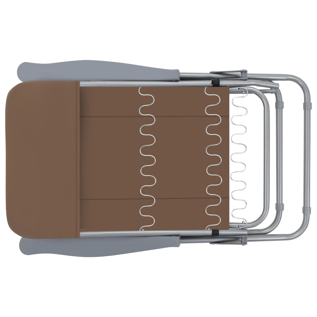 Sammenfoldelige havestole med hynde stk. - brun, 2 - number 6.