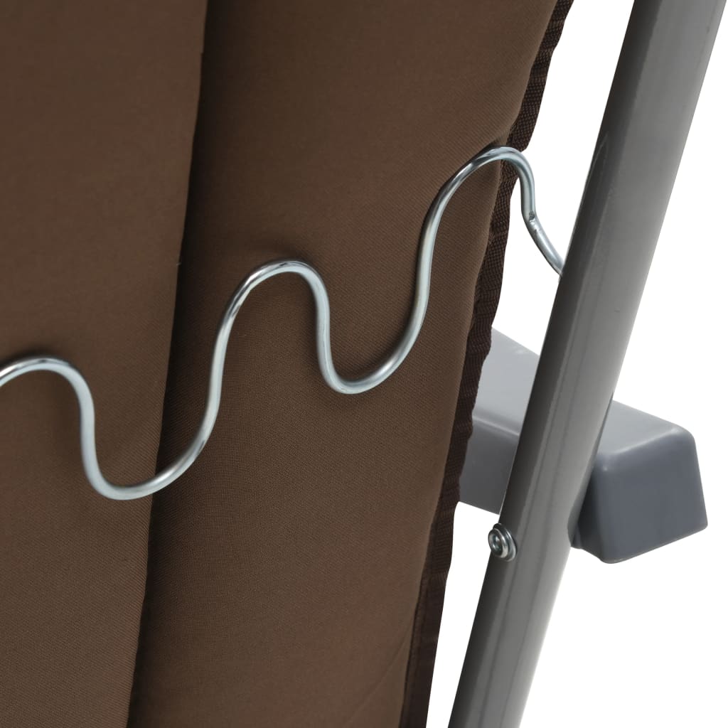 Sammenfoldelige havestole med hynde stk. - brun, 2 - number 9.