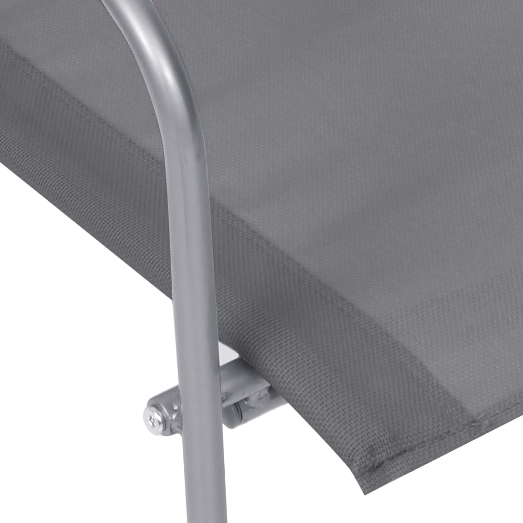 Loungesæt til haven 4 dele stof og stål grå - number 6.