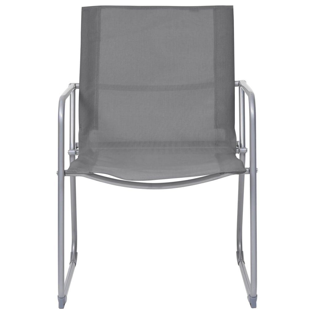 Loungesæt til haven 4 dele stof og stål grå - number 7.