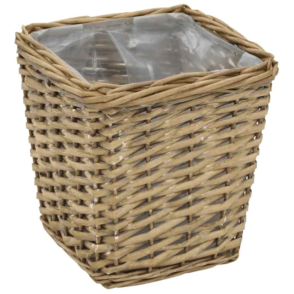 Plant box 3 pcs. basket weave with pe lining - number 4.