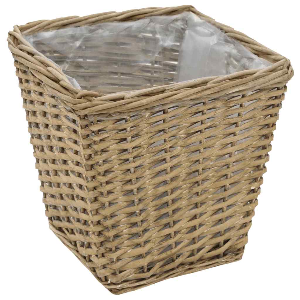 Plant box 3 pcs. basket weave with pe lining - number 6.