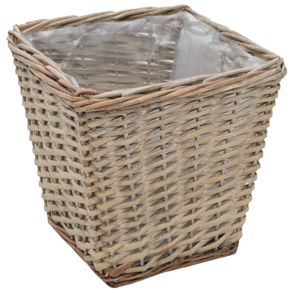 Plant box 3 pcs. basket weave with pe lining - number 5.
