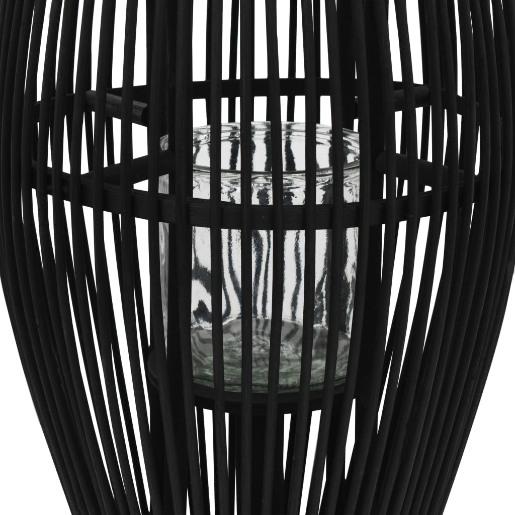 Hanging lantern holder bamboo black - 1.60 cm - number 2.