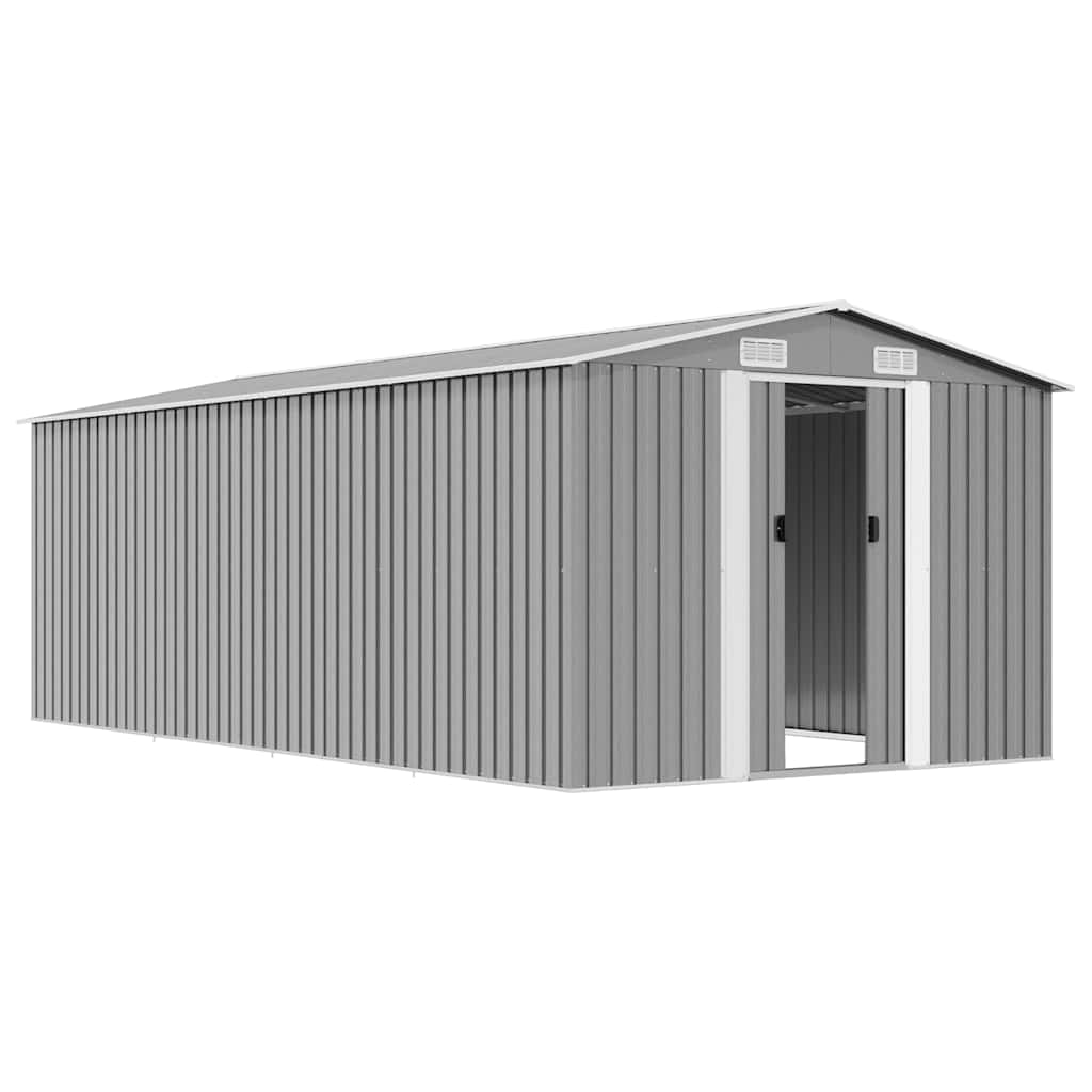 Vrtna kućica metalna - siva, 257 x 489 x 181 cm, 1 - number 4.