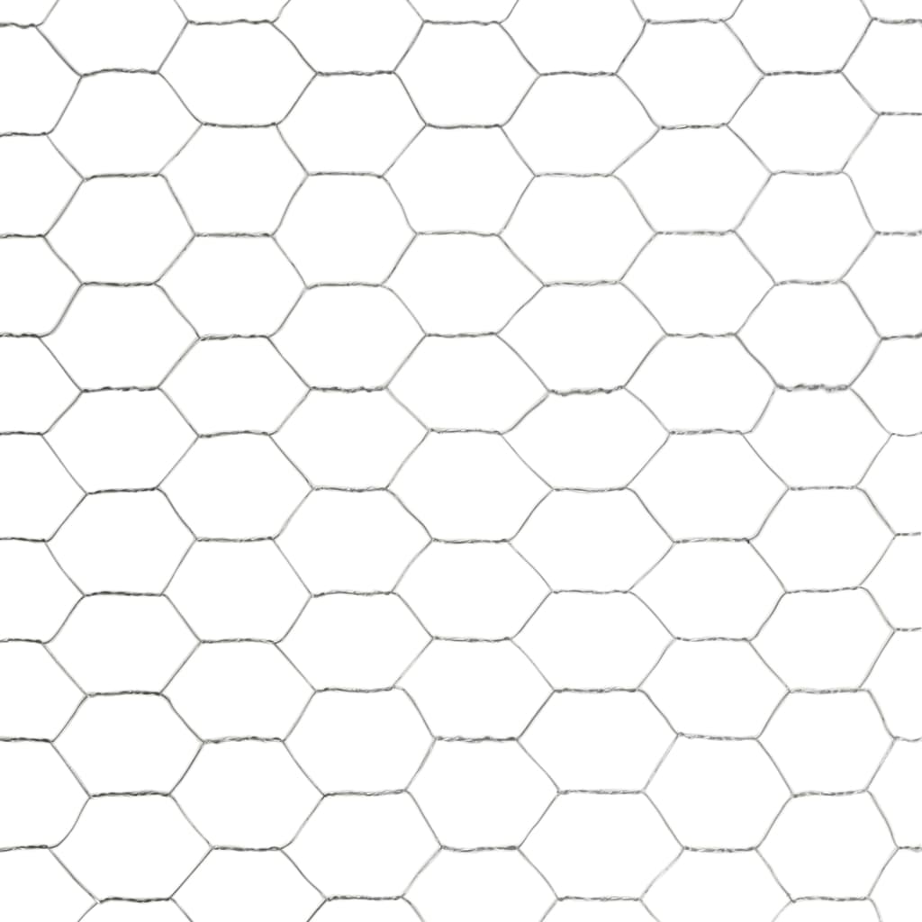 Hønsenet galvaniseret stål 25 x 1,5 m sølvfarvet - sølv, 1, ooo 1, 1.5 m - number 4.