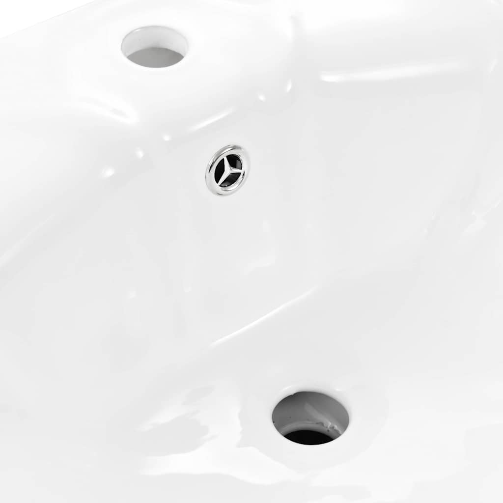 Lavabo sur pied en céramique blanc 580 x 510 x 200 mm - 580 x 510 x 200 mm (lxpxh), 190 x 170 x 675 mm (lxpxh) - number 5.