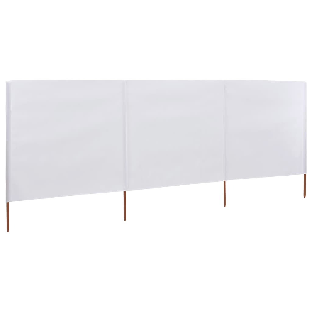 3-panels læsejl stof 400 x 120 cm hvid - number 1.