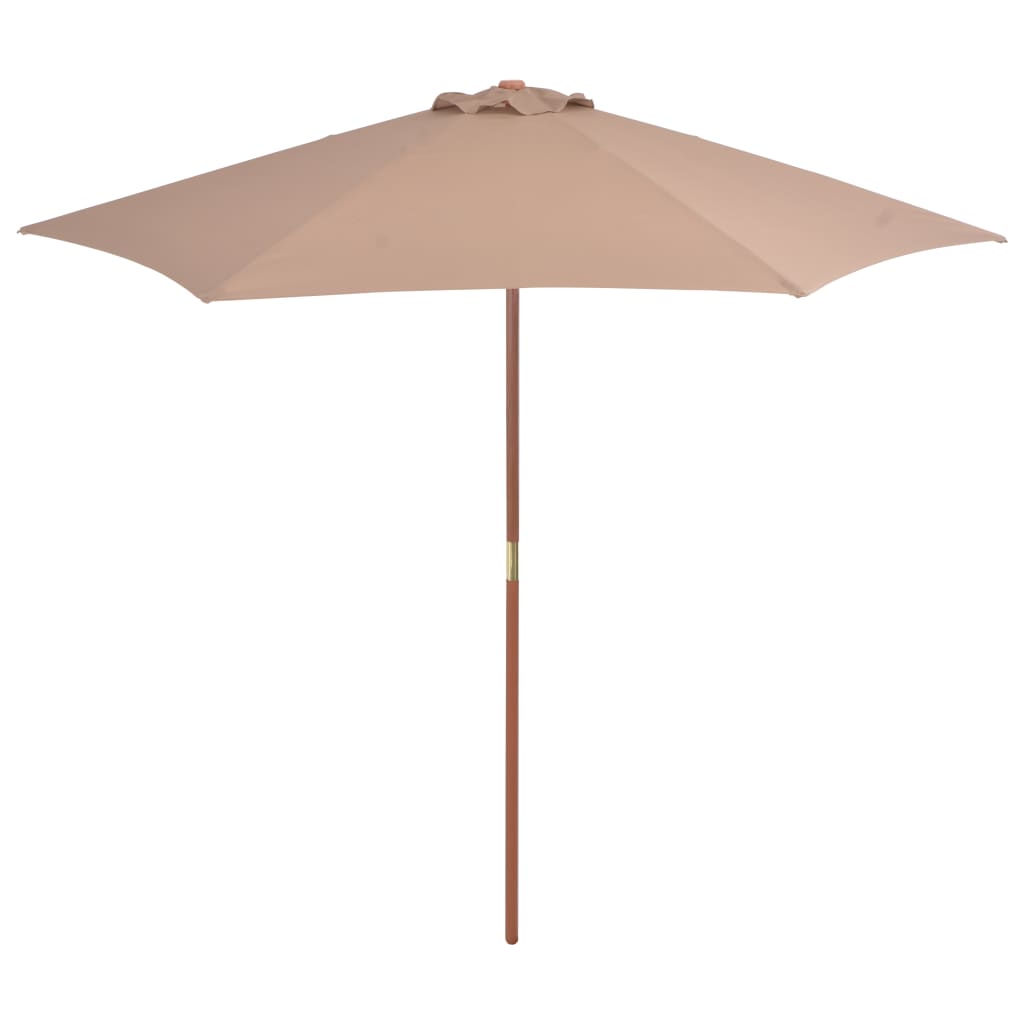Parasol 270 cm wooden pole - grey-brown, 1 - number 1.