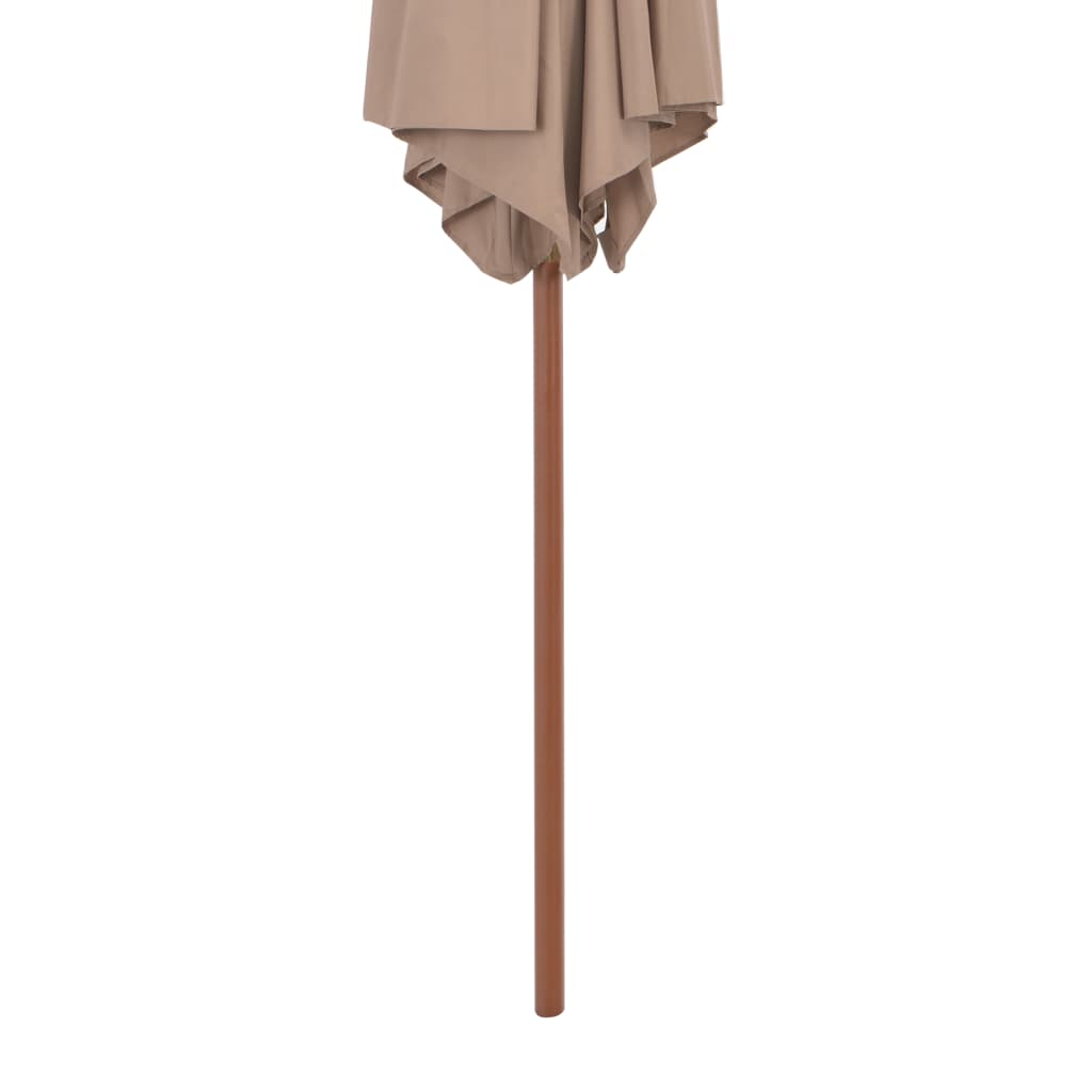 Parasol 270 cm wooden pole - grey-brown, 1 - number 4.