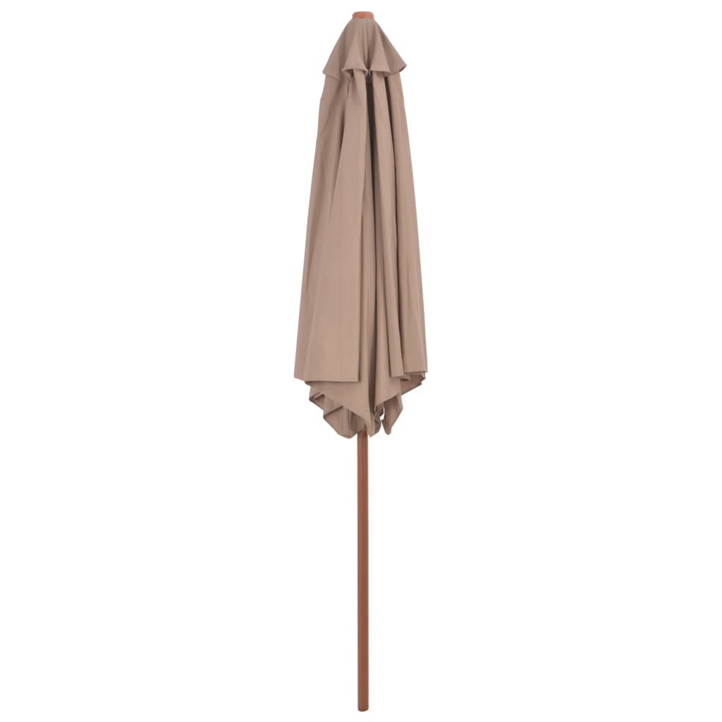 Parasol 270 cm wooden pole - grey-brown, 1 - number 3.