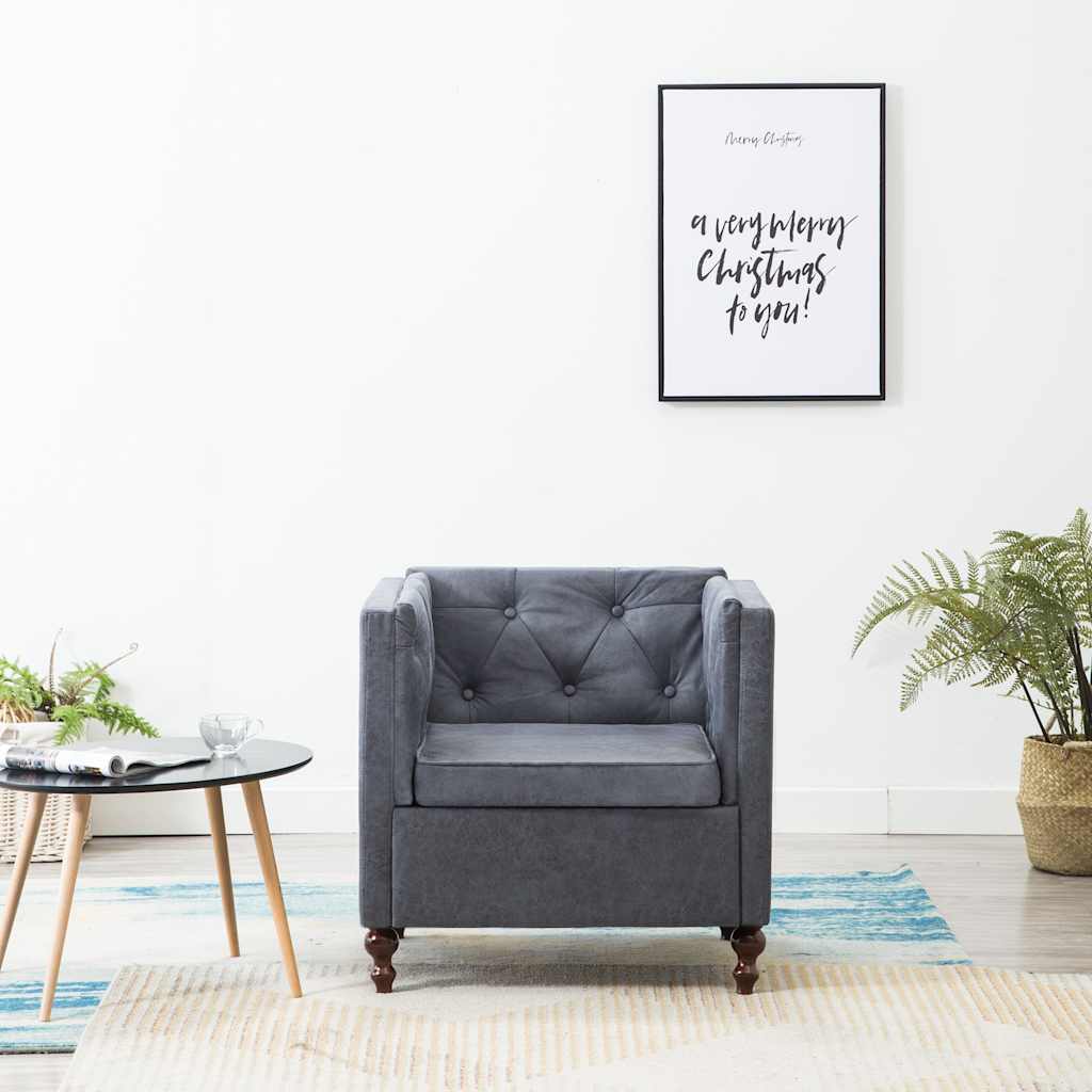 Lænestol stof - grå, 1 - number 1.