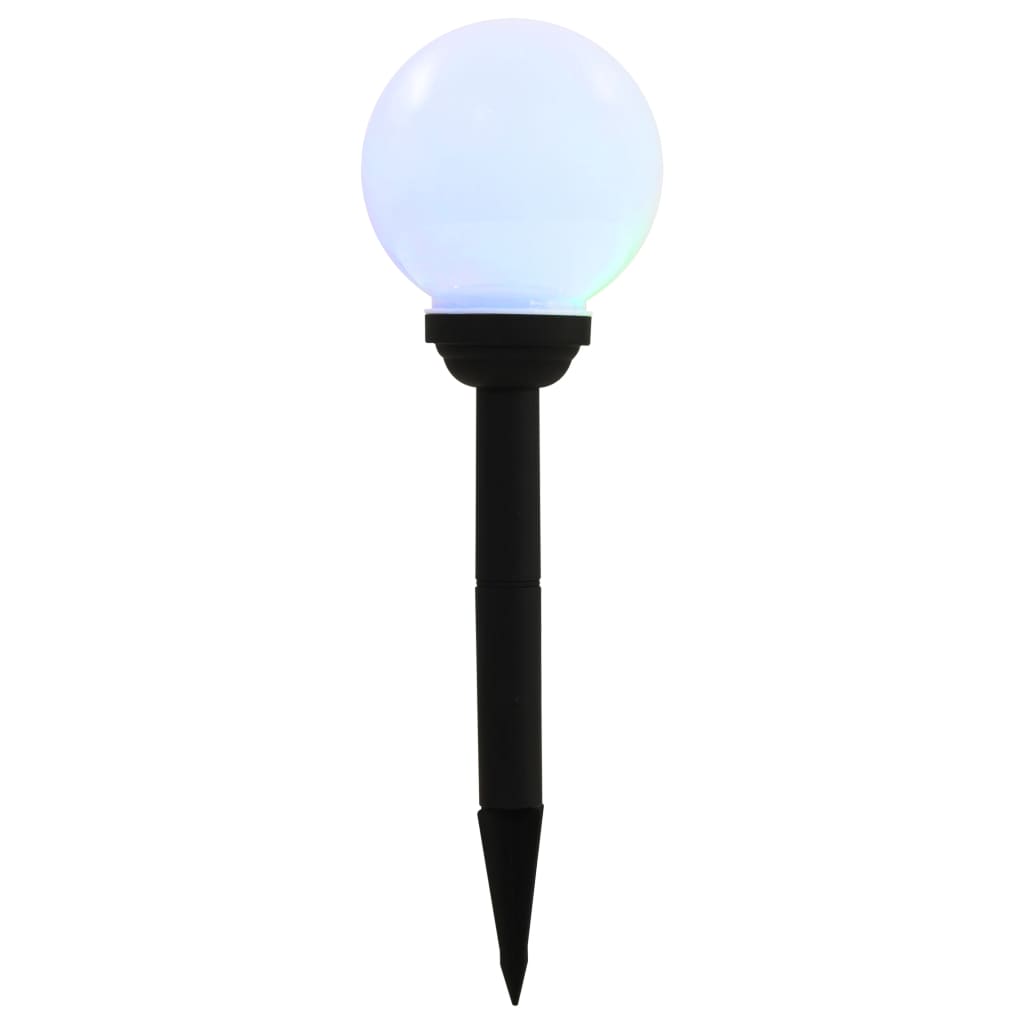 Led-solcellelamper 4 stk. 15 cm rund rgb-farver - number 4.