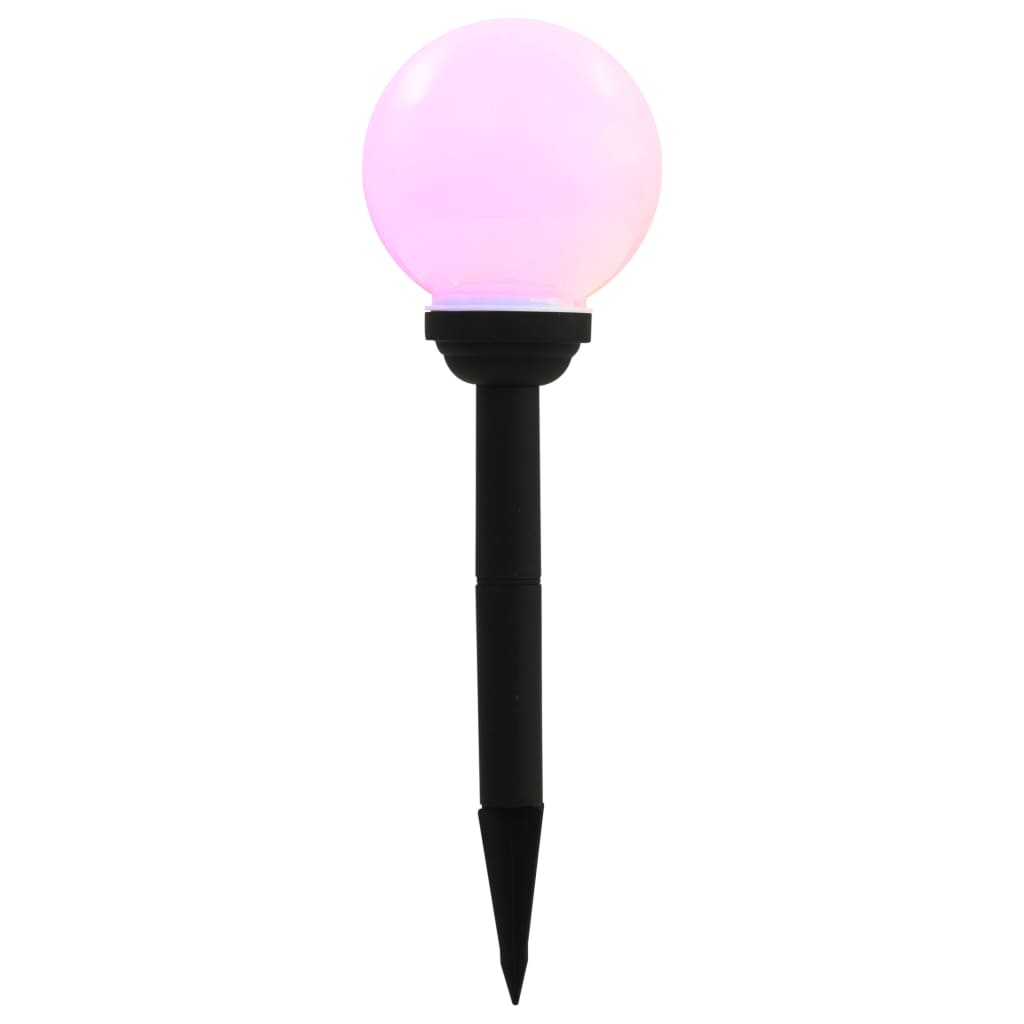 Led-solcellelamper 4 stk. 15 cm rund rgb-farver - number 5.