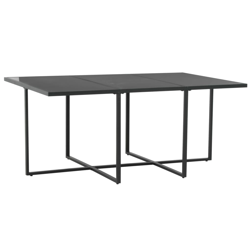 Zestaw stołowy do jadalni na zewnątrz 7 części z poduszkami polirattan czarny - number 5.