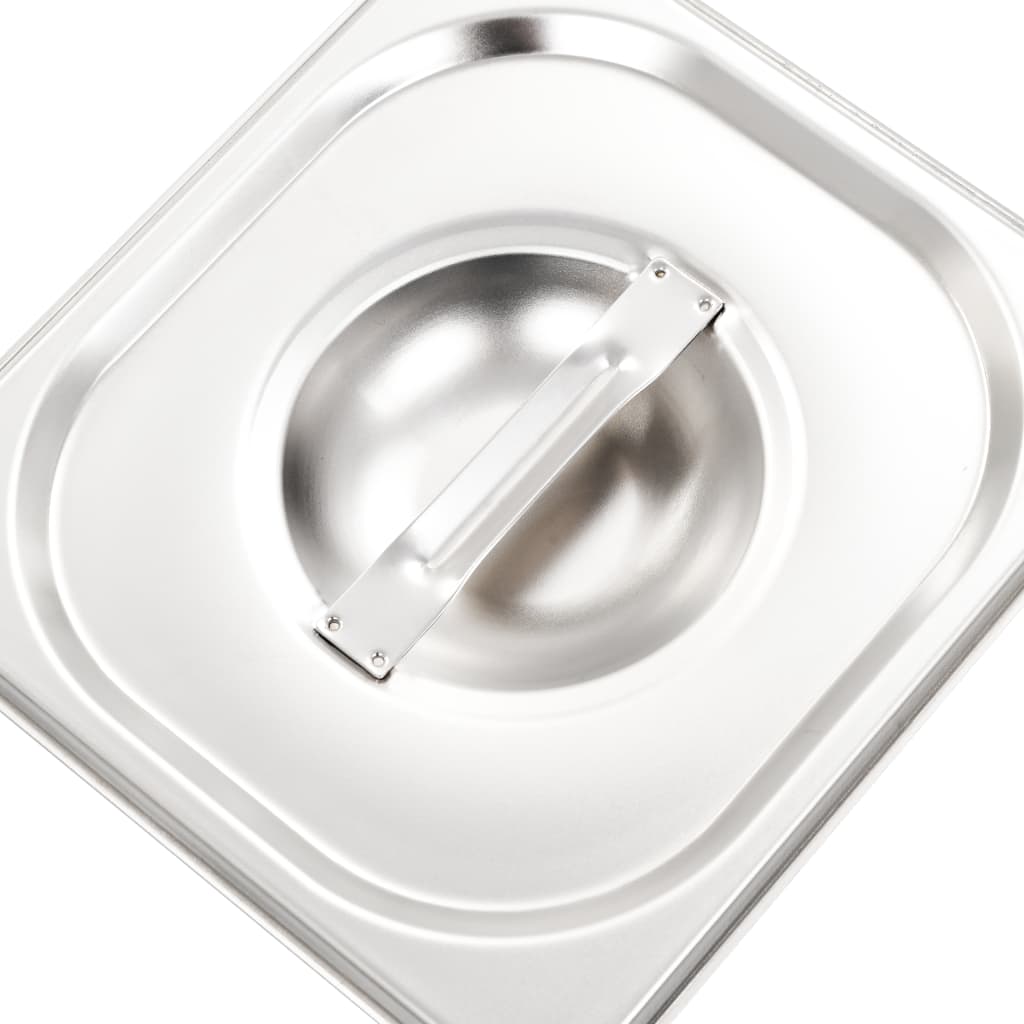 Bradepandelåg til gn 1/6 rustfrit stål 8 stk. - number 5.