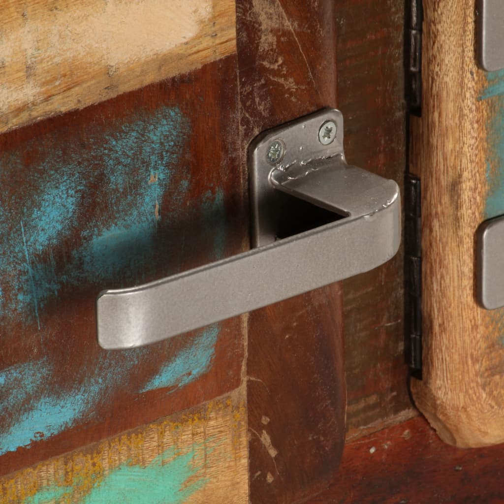 Tv cabinet 120x30x37 cm solid recycled wood - number 7.