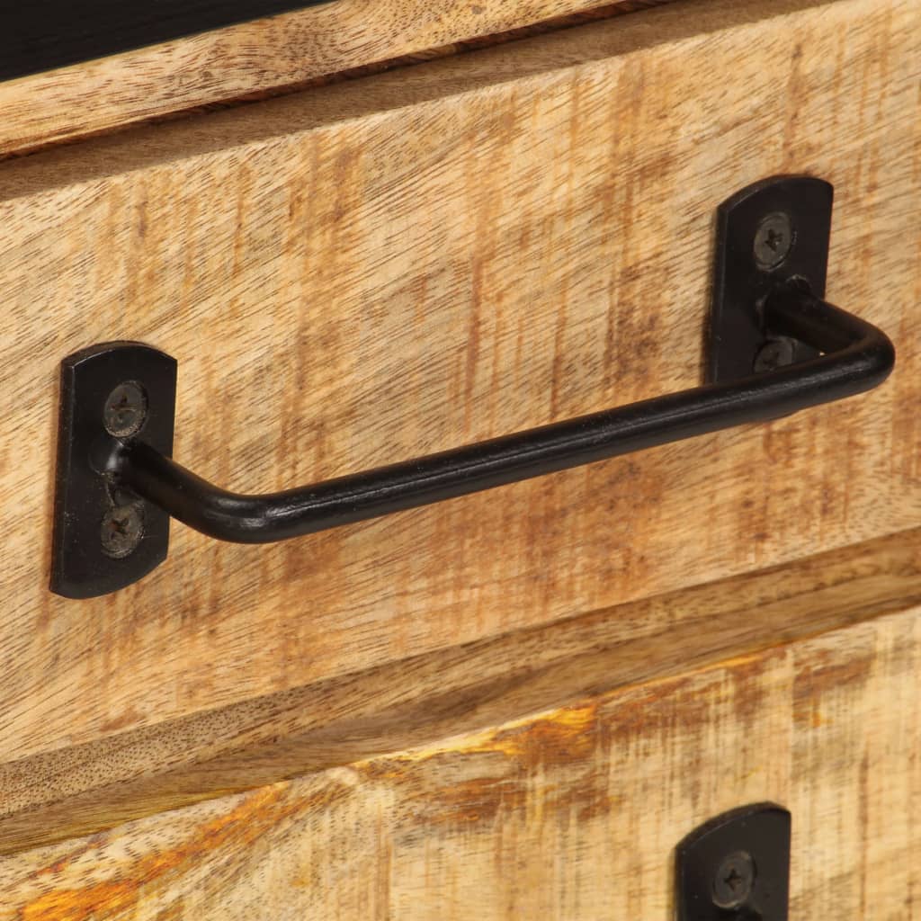 Tv cabinet with drawers solid mango wood 120 x 30 x 40 cm - number 7.