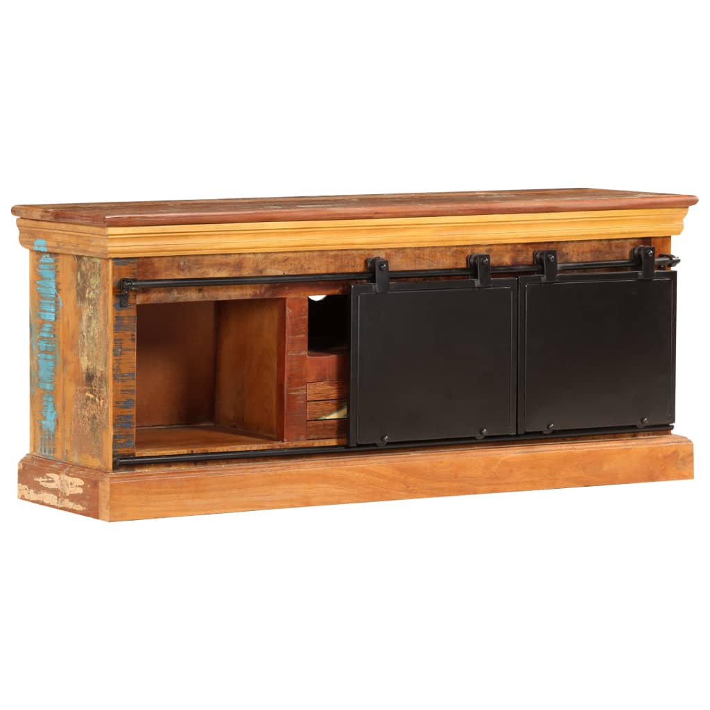 Tv-skab 110x30x45 cm massivt genbrugstræ - number 4.