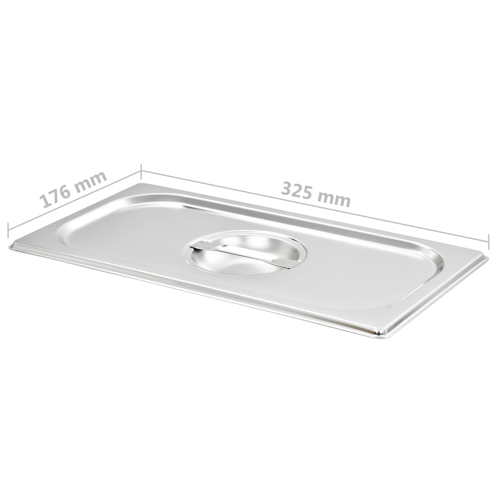 Bradepandelåg til rustfrit stål 4 stk. - gn 1/3 - number 6.