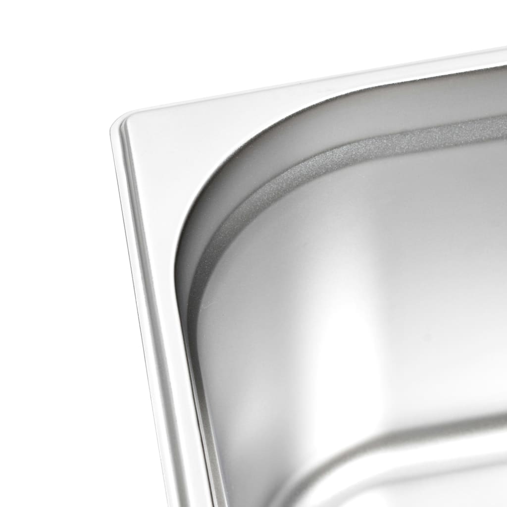 Gastronorm beholder 2 stk. gn 1/2 200 mm rustfrit stål - 325 x 265 x 200 mm - number 7.